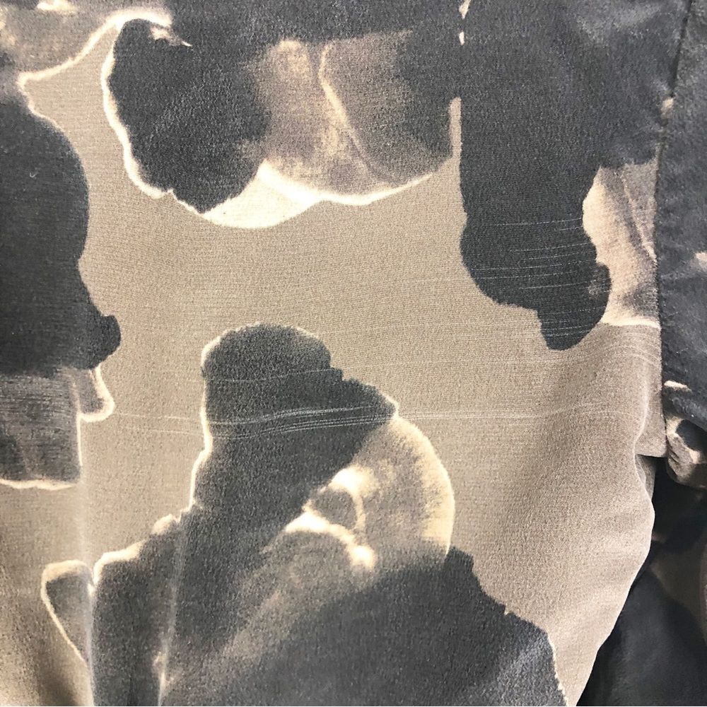 ALL SAINTS | Dissolve Serra 100% Silk Wrap Top Long Sleeve Floral Women’s Size 6 - Picture 10 of 11